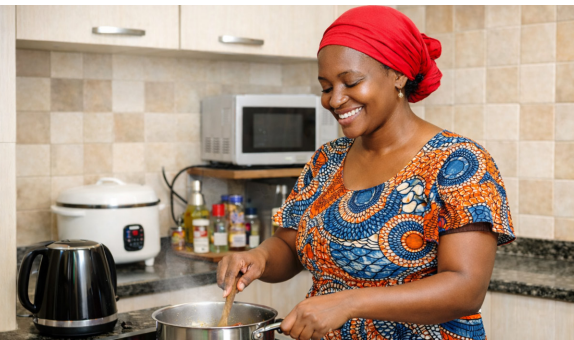 Clean cooking stove in use